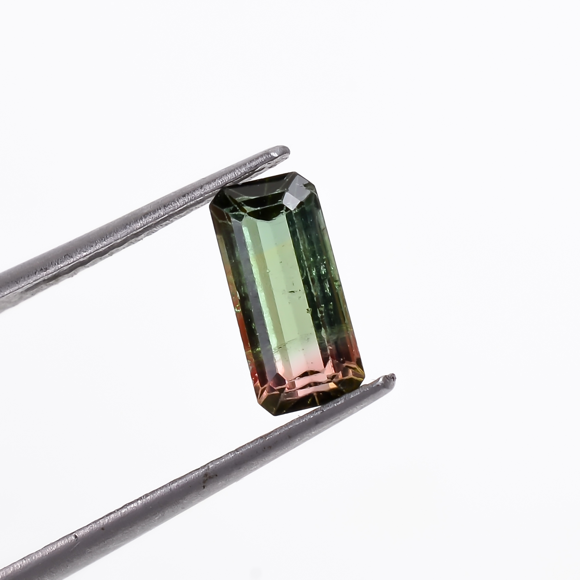 Natural Watermelon Tourmaline Radiant Cut Stone Gemstone